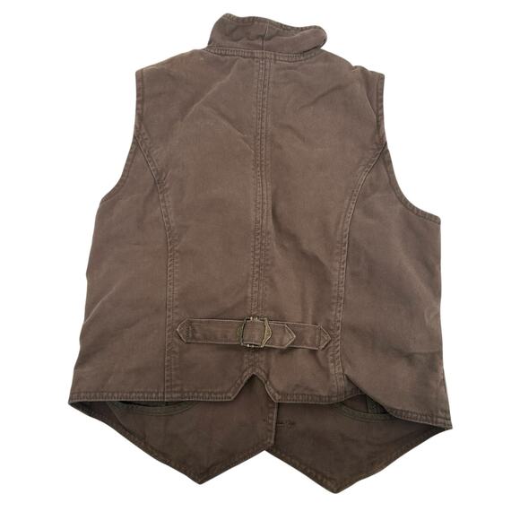 Vintage y2k Women's Brown Jimmy'z Western Boho Hippy Button Up Denim Vest Sz M - Picture 6 of 8